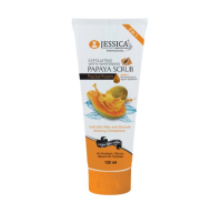 jessica exfoliating with whitening papaya scrub facial foam 125m