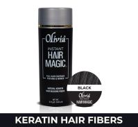 Olivia Instant Hair Magic Full Hair Coverage Hair Building Fibers, Black